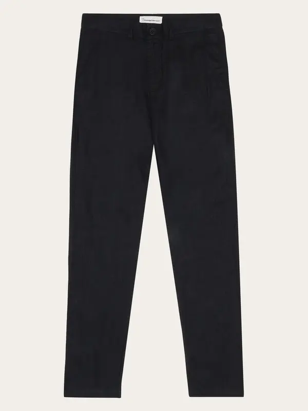 CALLA tapered mid-rise linen pants - GOTS/Vegan - Black Jet