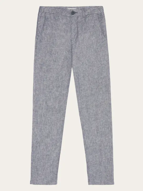 CALLA tapered mid-rise linen pants - GOTS/Vegan - Vintage Indigo