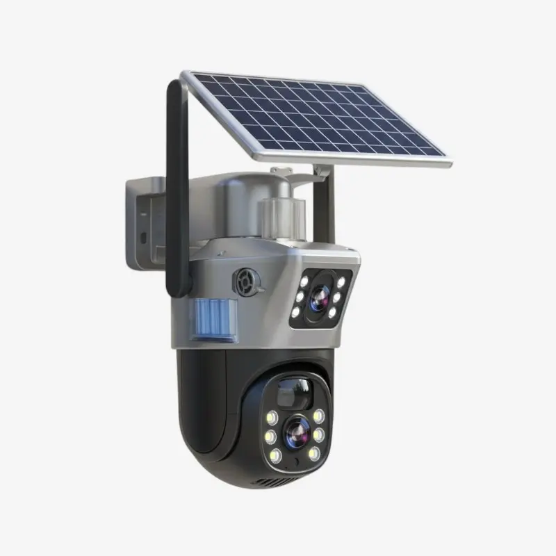 Caméra de Sécurité Rotative Sans Fil avec Alimentation Solaire