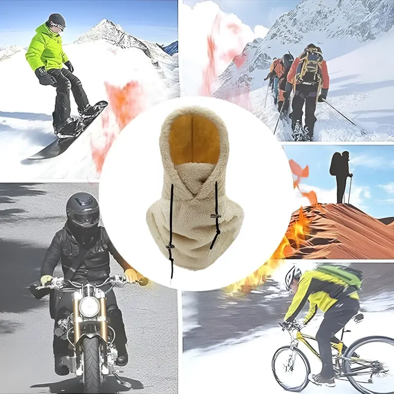 Capuche d'hiver polyvalente en polaire