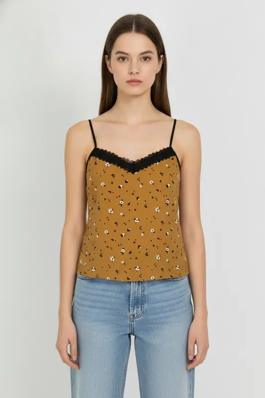 Caraco Marron et Noir - Taille XS/34