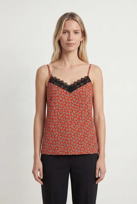 Caraco Rouge et Noir - Taille M/38