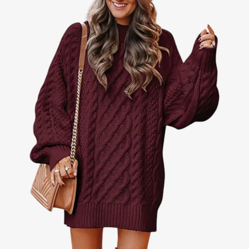 Cardigan ample manches longues col rond
