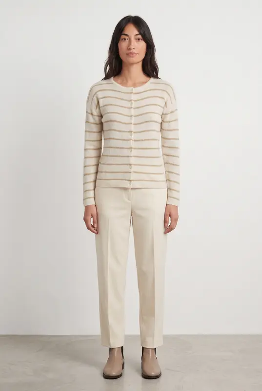 Cardigan Beige et Marron - Taille XXS/32