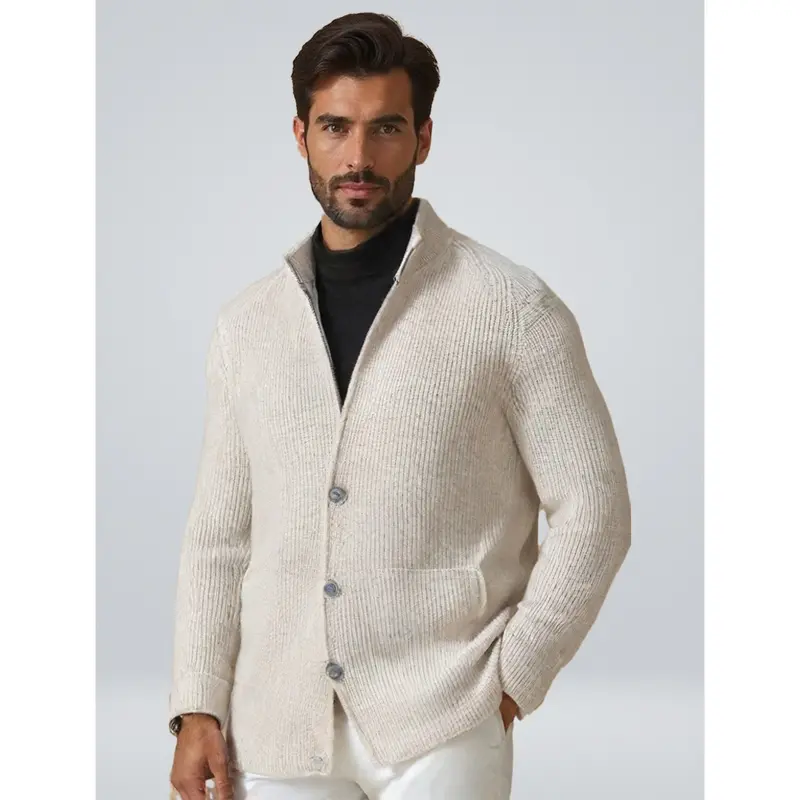 Cardigan Ben en maille fine, boutonné, chaud et raffiné
