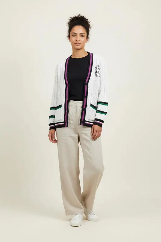 Cardigan Blanc et Noir - Taille S/36