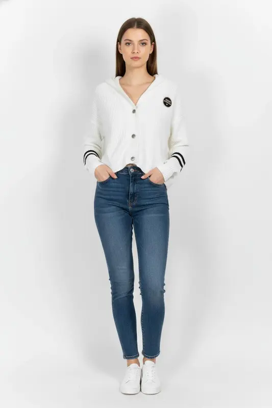 Cardigan Blanc et Noir - Taille XL/42