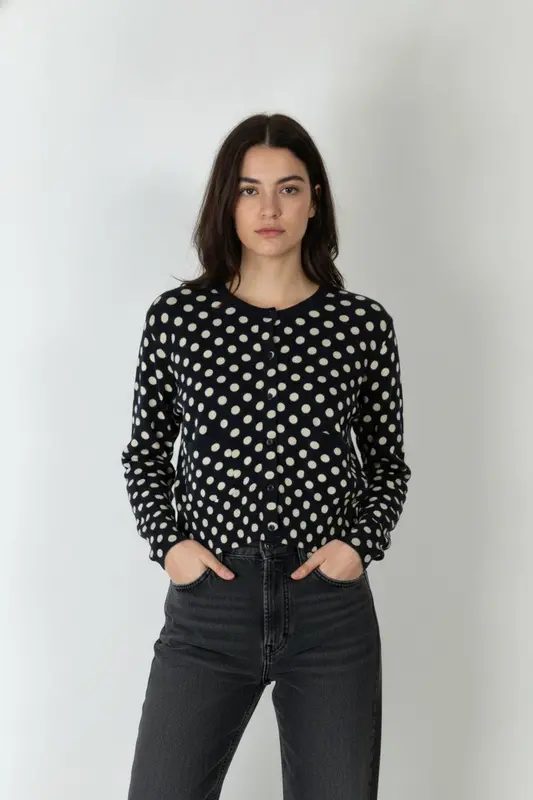 Cardigan Bleu et Blanc - Taille L/40