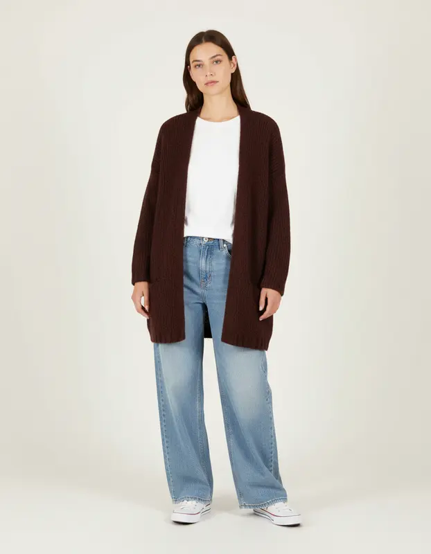 Cardigan bordeaux/marron - Taille S/36