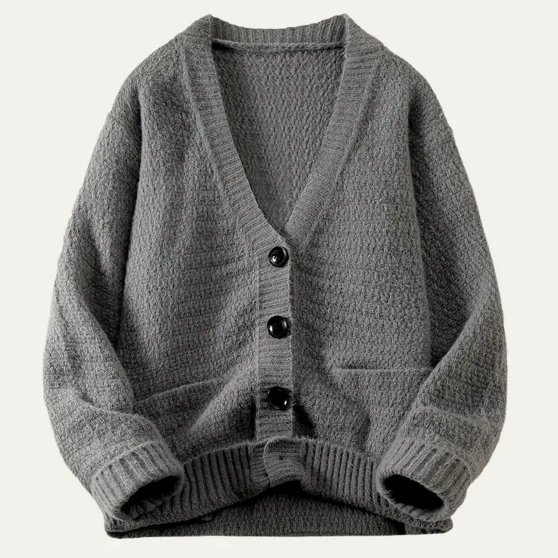 Cardigan Elston en maille à col V boutonné pour homme