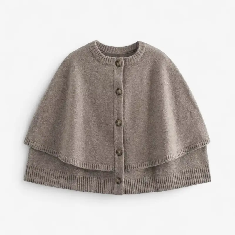 Cardigan femme court col rond à boutons