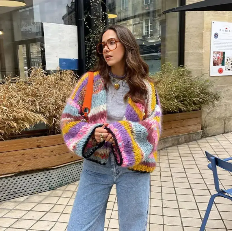 Cardigan femme léger manches longues