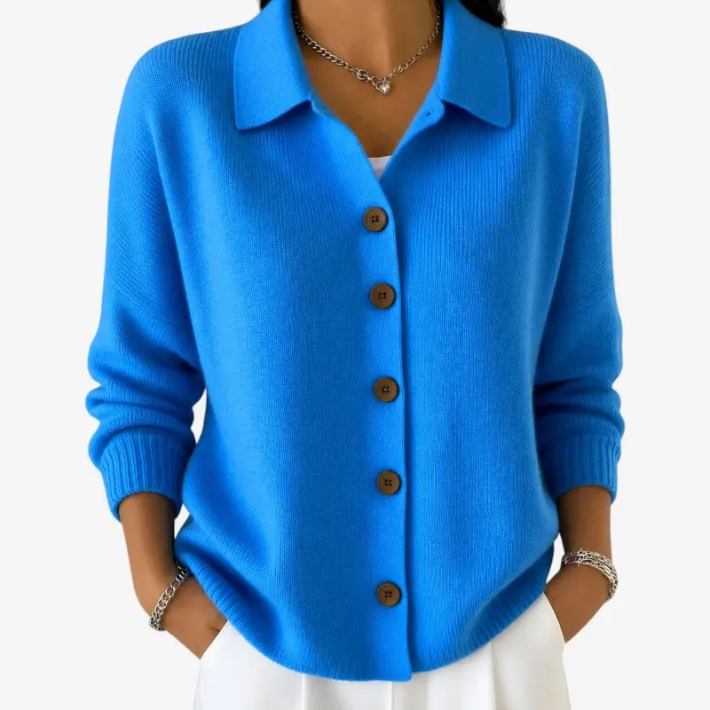 Cardigan Femme Manches Longues à Boutons