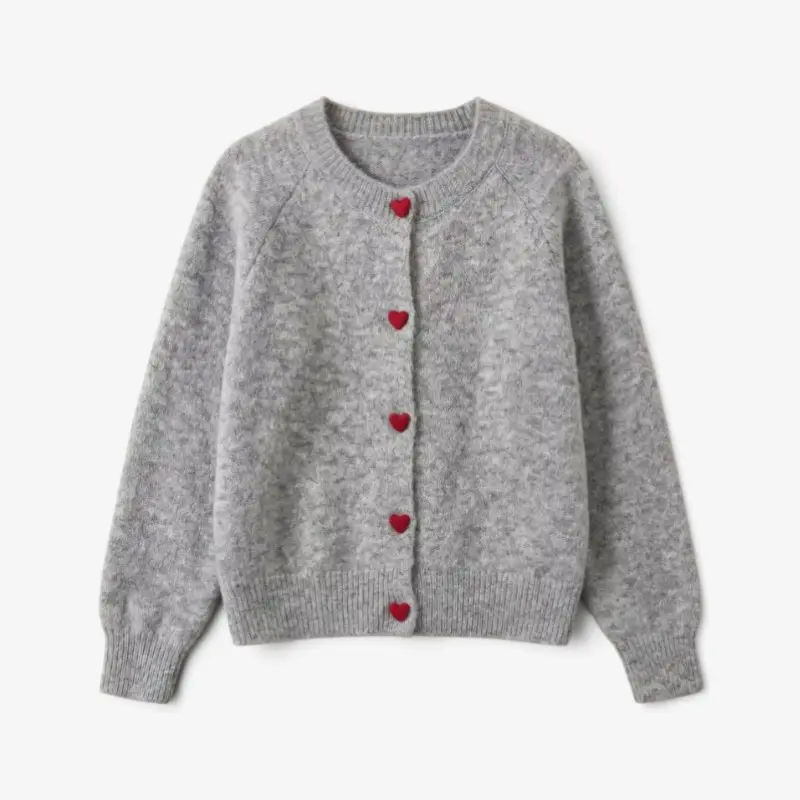 Cardigan Femme Manches Longues Boutonné