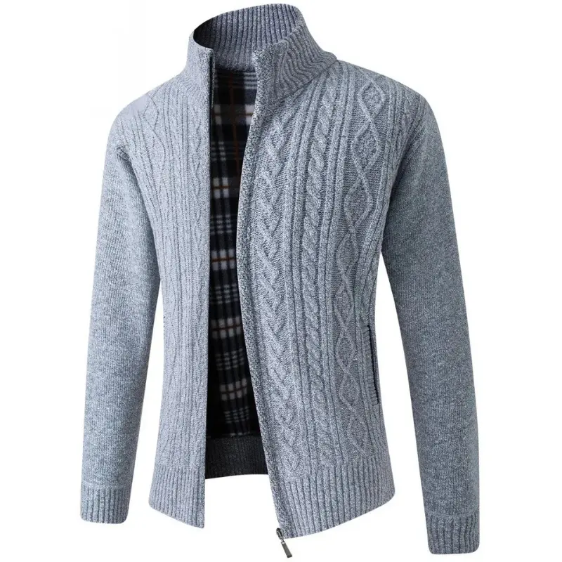 Cardigan homme maille épaisse, devant ouvert tendance