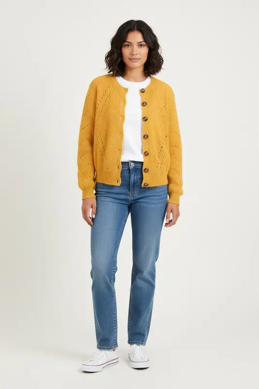 Cardigan Jaune - Taille S/36