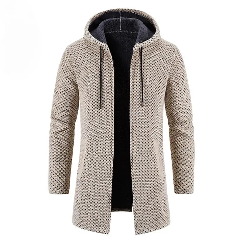 Cardigan luxueux à capuche avec coupe décontractée