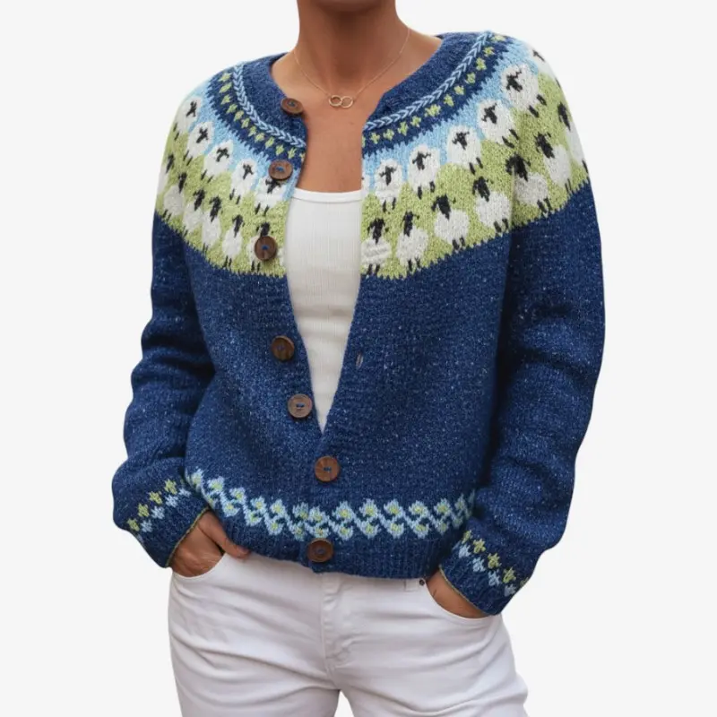 Cardigan manches longues à boutons