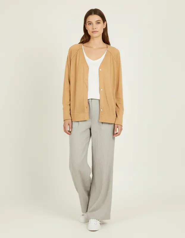 Cardigan marron clair - Taille L/40