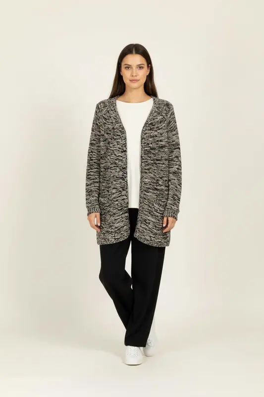 Cardigan Noir et Beige - Taille M/38