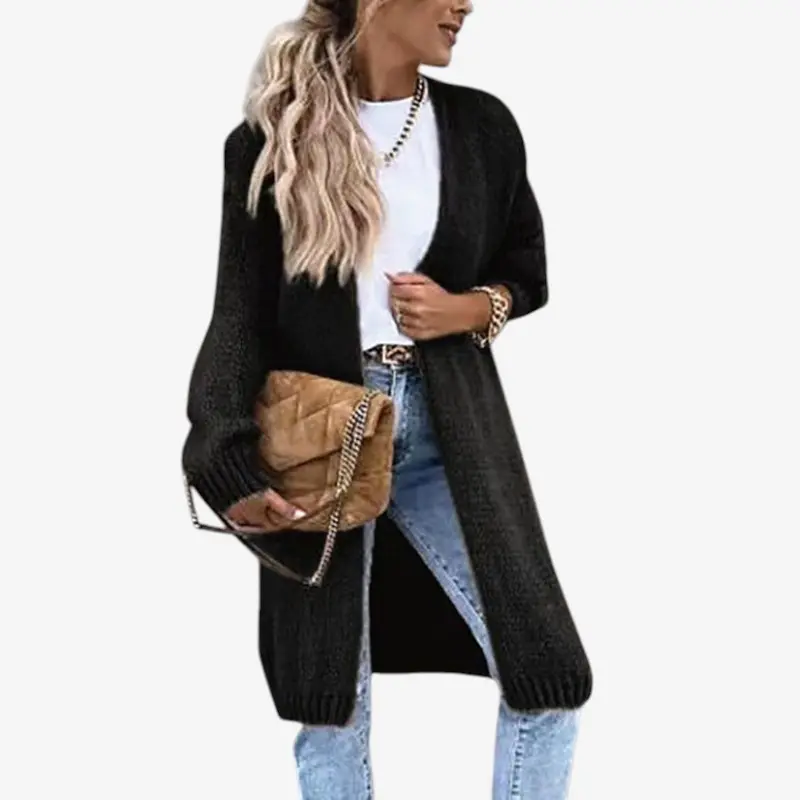 Cardigan Olivia manches longues coupe haute