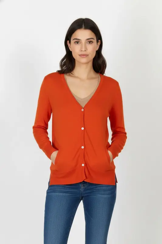 Cardigan Orange - Taille M/38