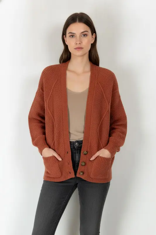 Cardigan Rouge - Taille XL/42