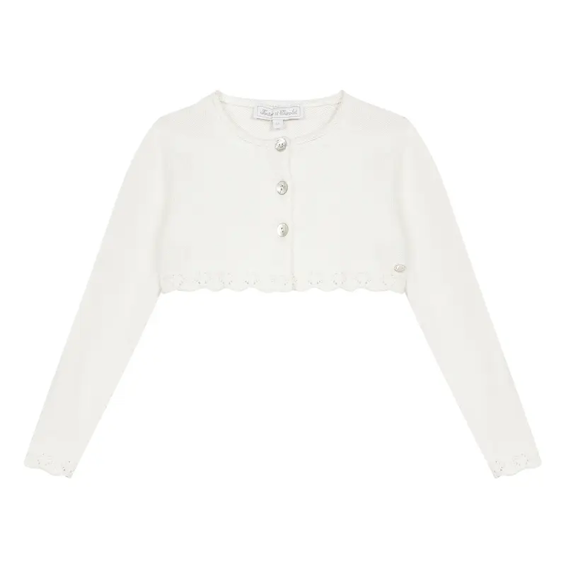 Cardigan Tartine et Chocolat craie tricot 10 ans