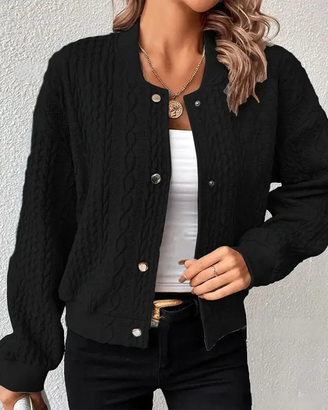 Cardigan texturé élégant pour une sophistication sans effort