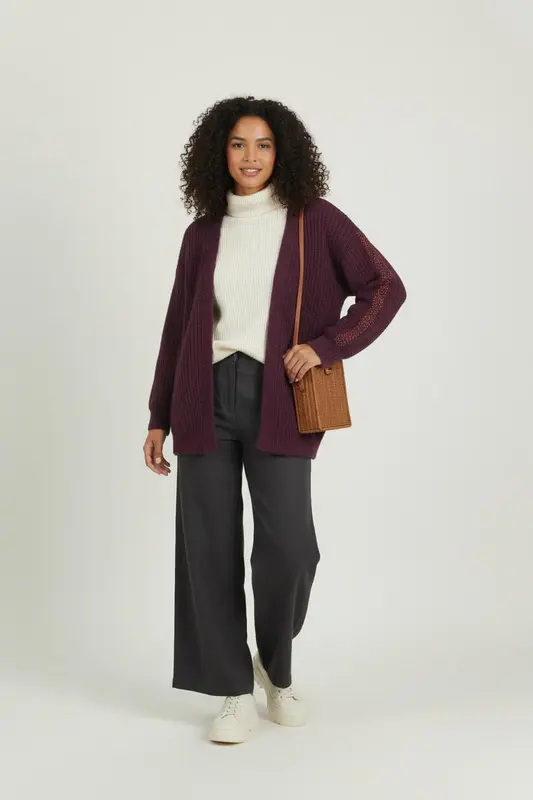 Cardigan Violet - Taille XS/34