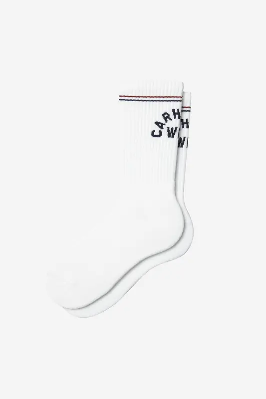 Carhartt Wip ARCH SCRIPT SOCKS White / Dark Navy