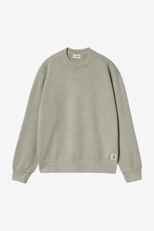 Carhartt Wip CASPIAN SWEAT Shady Green Heather garment dyed