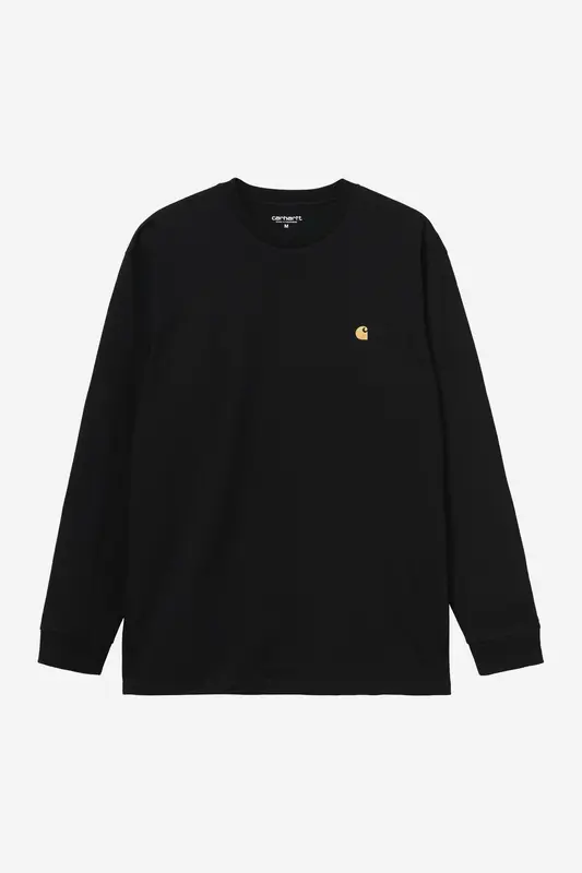 Carhartt Wip CHASE L/S TEE Black / Gold