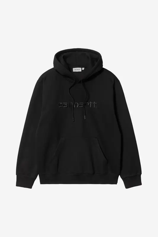 Carhartt Wip HOODED CARHARTT SWEAT Black / Black