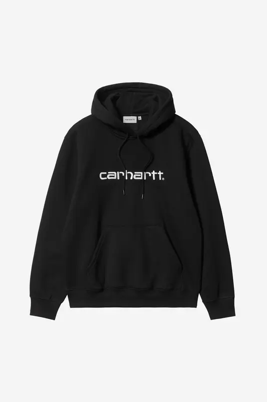 Carhartt Wip HOODED CARHARTT SWEAT Black / White