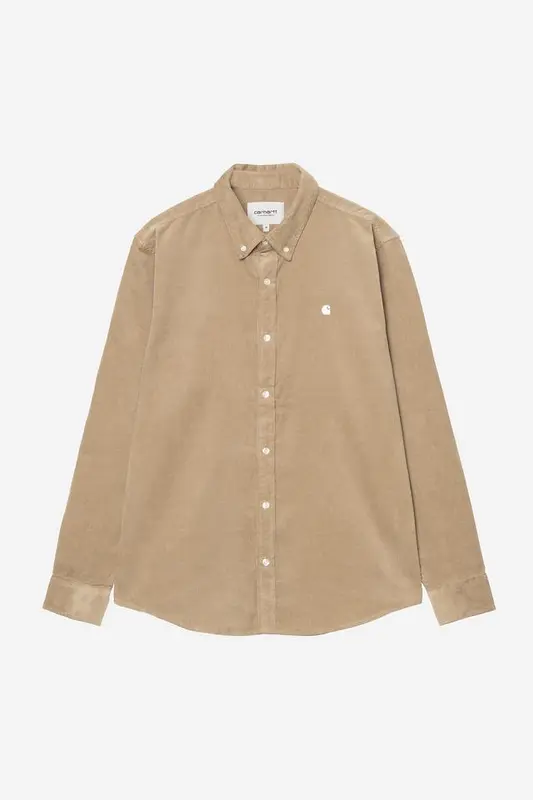 Carhartt Wip MADISON FINE CORD L/S SHIRT Iroko / Wax