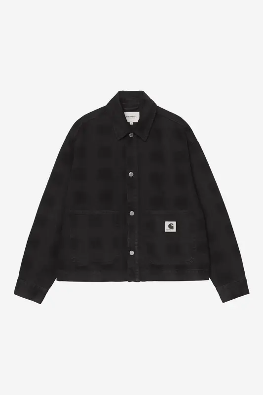 Carhartt Wip W EVERSON SHIRT JACKET Everson Print Black stone washed