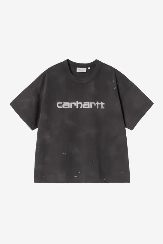 Carhartt Wip W PAINTER S/S TEE Black destroy wash splatter