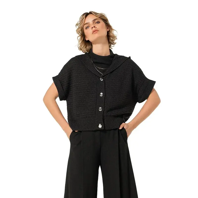 Caroline Biss gilet femme anthracite 4207/11