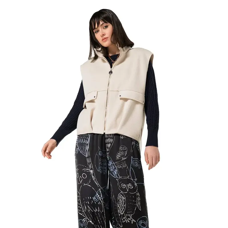 Caroline Biss gilet sans manches pour femme ecru 4823/93