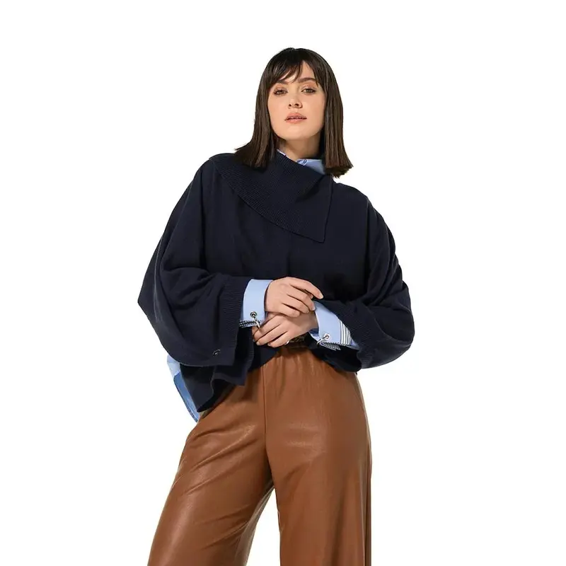 Caroline Biss poncho femme bleu 4214/21