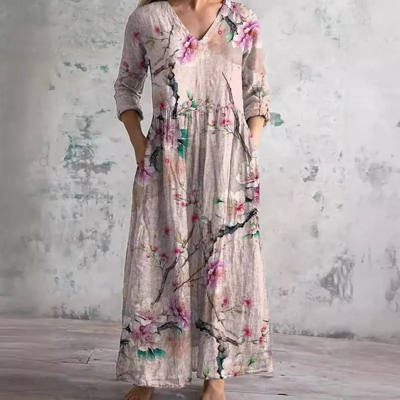Caroline - Robe Florale Élégante