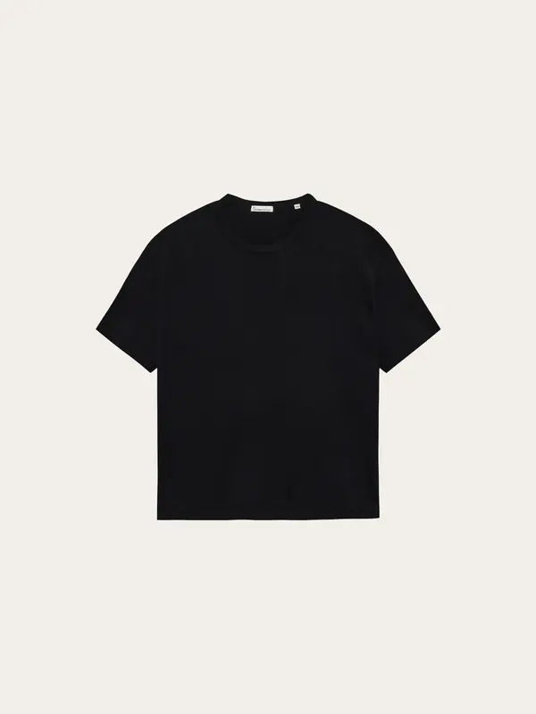 Cashmere knit t-shirt - Black Jet