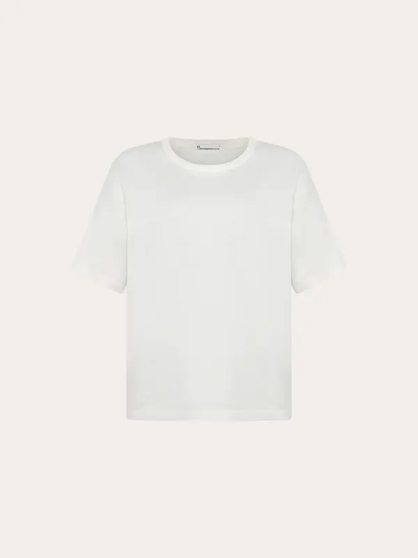 Cashmere knit t-shirt - Egret