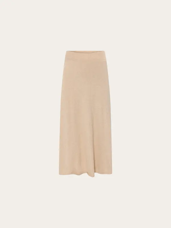 Cashmere skirt - Light feather gray
