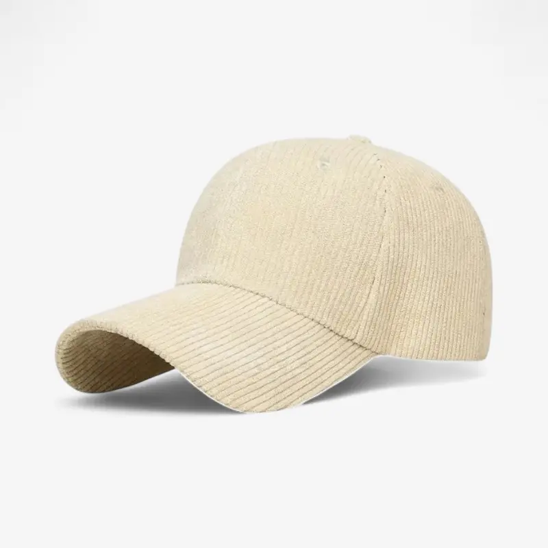 Casquette baseball en velours côtelé avec sangle réglable