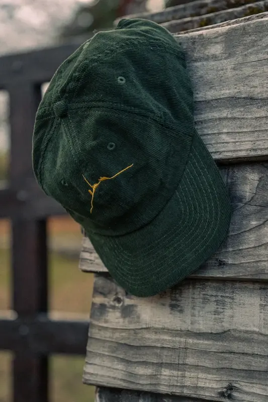 Casquette velours côtelé Pic du Midi vert sapin