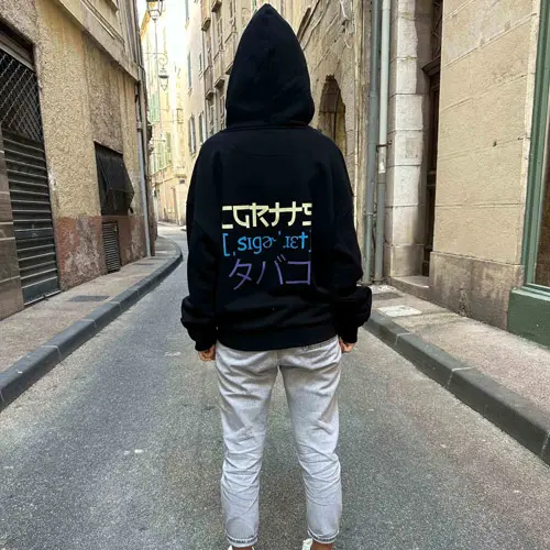 CGRTTS Sweat à capuche oversize "PHONÉTIQUE"