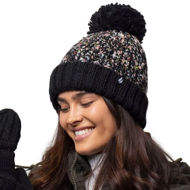 Chapeau Eidda Pom Pom pour Femme - Noir