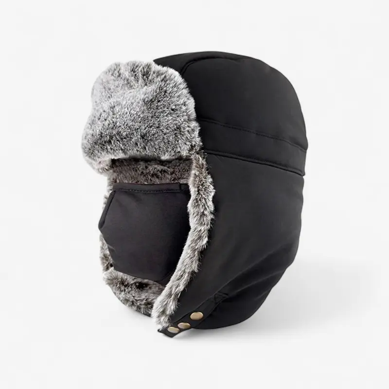 Chapeau polaire réglable avec longs rabats
